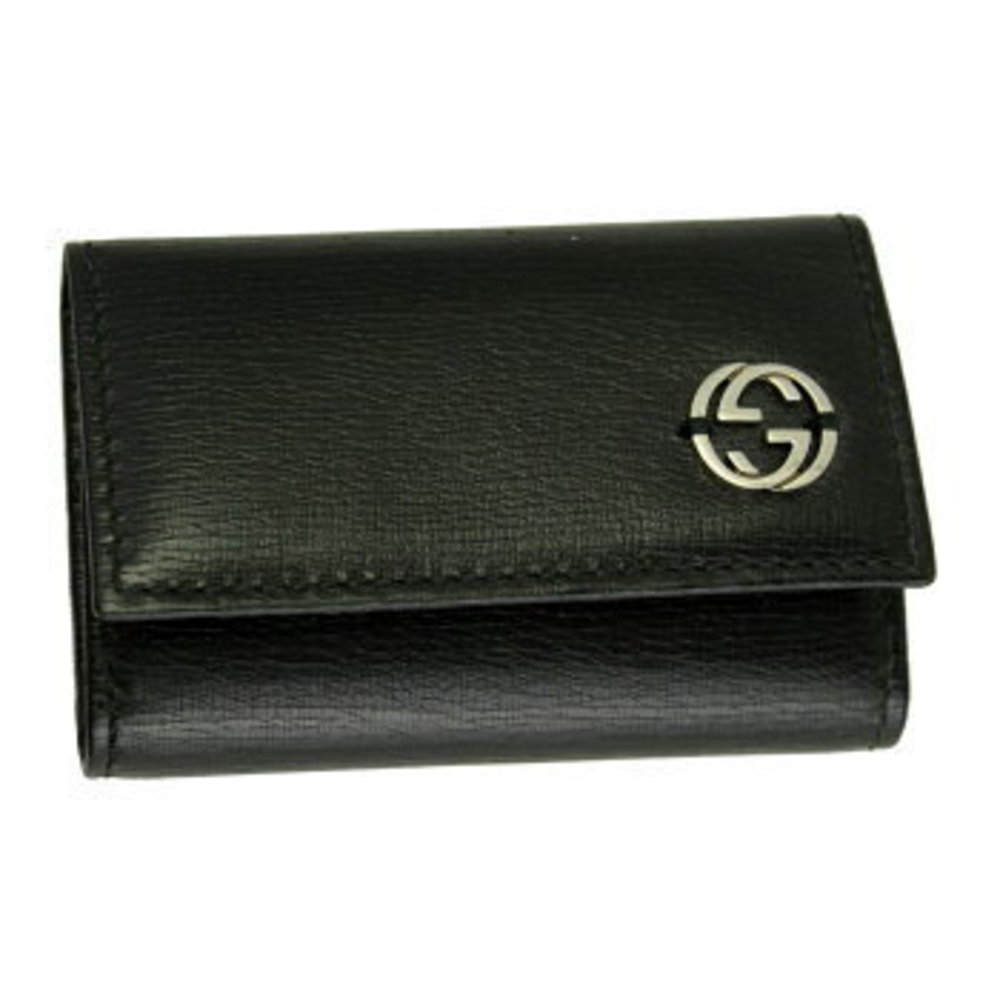 Gucci Case Black Leather Interlocking - image 1